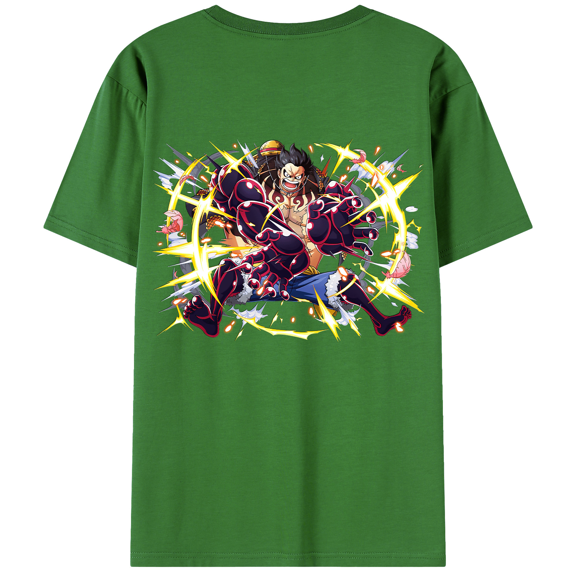 ワンピース モンキー・D・ルフィ ONE PIECE Monkey D. Luffy レディース半袖Tシャツ(バックプリント)